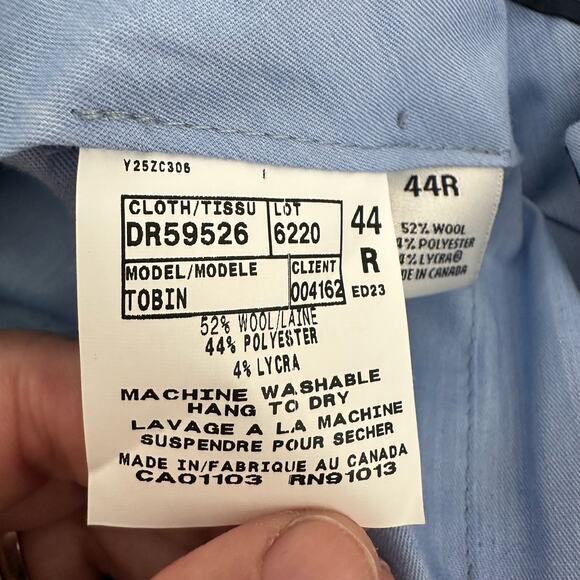Daniel Cremieux Tobin Modern Fit Travel Smart Dress Pants Blue 44 - Picture 9 of 13